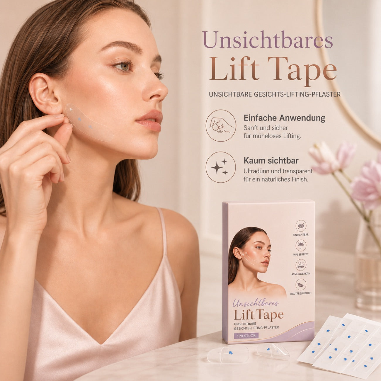 Invisible LiftTape im Vergleich zu anderen Gesichtstapes